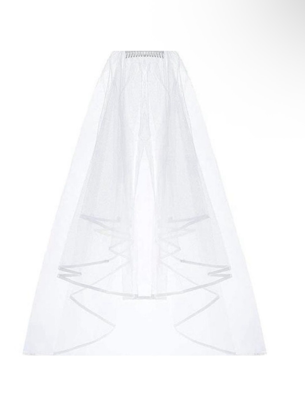 Double Layer or Blusher Bridal Wedding Veil With Comb
